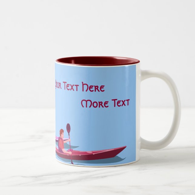 2 Couleurs Tasse personnalisable de Kayakers (Droit)