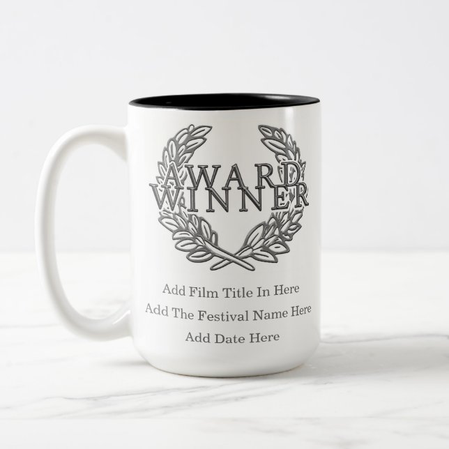 2 Couleurs Tasse personnalisable de lauréat (Gauche)