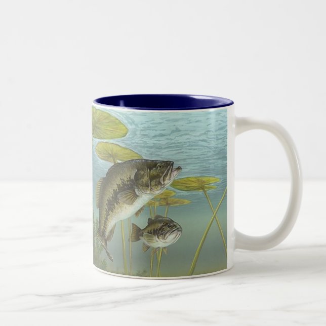 2 Couleurs Tasse personnalisable de pêche (Droit)