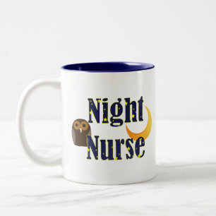 2 Couleurs Tasse personnalisable d'infirmière de nuit