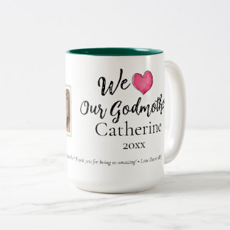2 Couleurs Tasse personnalisée 1 photo pour grand-mère modern