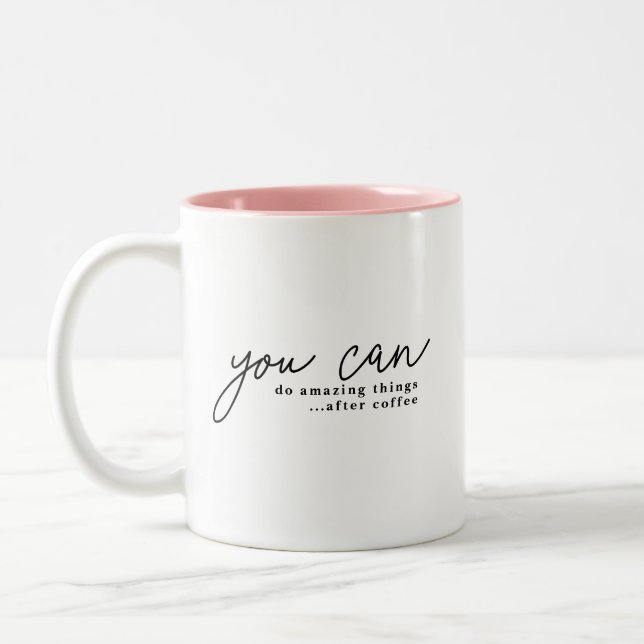 2 Couleurs Tasse personnalisée amusante et motivante pour ama (Gauche)