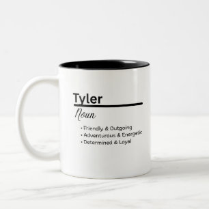 2 Couleurs Tasse personnalisée avec le nom Tyler