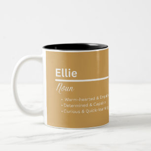 2 Couleurs Tasse personnalisée avec le prénom Ellie   Cadeau 