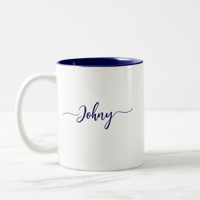 2 Couleurs Tasse personnalisée avec nom (Gauche)