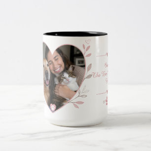 2 Couleurs Tasse personnalisée avec photo de compagnie et nom