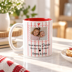 2 Couleurs Tasse personnalisée avec photo de Grand-père par l