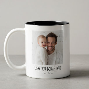 2 Couleurs Tasse personnalisée avec photo pour papa bonus – É