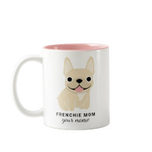 Tasse personnalisée Bouledogue français nom & phra