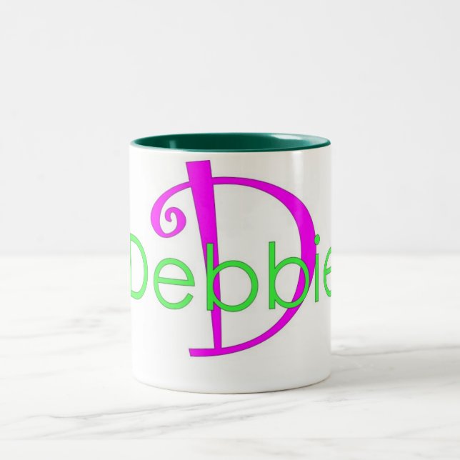 2 Couleurs Tasse personnalisée de "Debbie" (Centre)