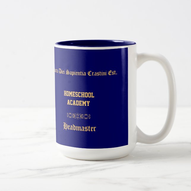 2 Couleurs Tasse personnalisée de Homeschool (Droit)