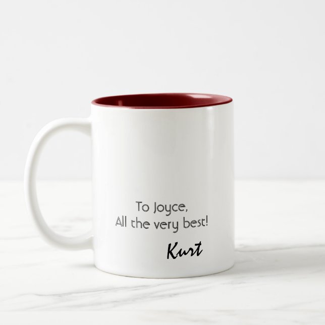 2 Couleurs Tasse personnalisée de Kurt Bestor (Gauche)