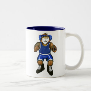 2 Couleurs Tasse personnalisée de lutteur