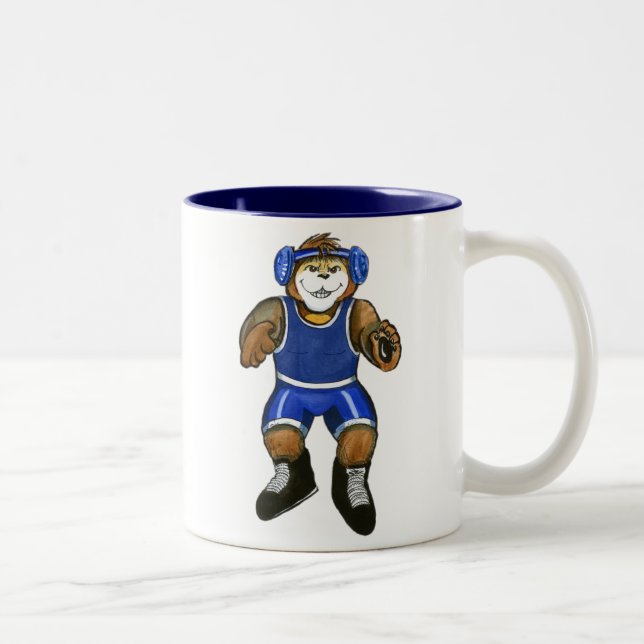 2 Couleurs Tasse personnalisée de lutteur (Droit)