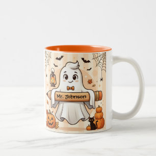 2 Couleurs Tasse personnalisée de professeur fantôme mignon d