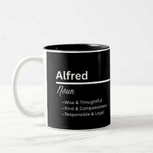 2 Couleurs Tasse personnalisée Définition du prénom Alfred po