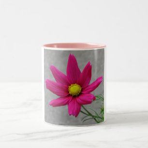 2 Couleurs Tasse personnalisée Fleur Rose - choisir style, co