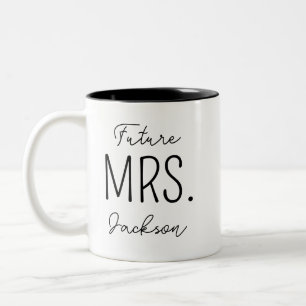 2 Couleurs Tasse personnalisée Future Mrs pour fiancé 