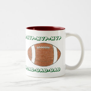 2 Couleurs Tasse personnalisée MVP PAPA pour la fête des Père