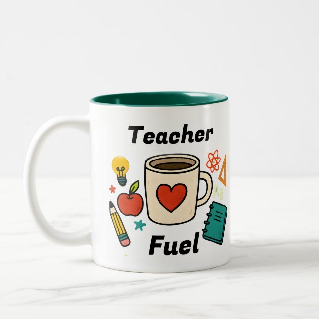 2 Couleurs Tasse personnalisée pour enseignant (Gauche)