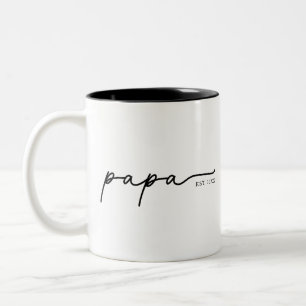 2 Couleurs Tasse personnalisée pour la fête des Pères Papa Es