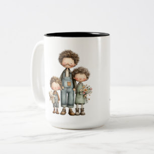 2 Couleurs Tasse personnalisée pour la fête des pères pour pa