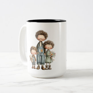 2 Couleurs Tasse personnalisée pour la fête des pères pour pa