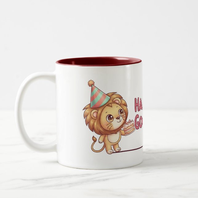 2 Couleurs Tasse personnalisée pour l'anniversaire de garçons (Gauche)
