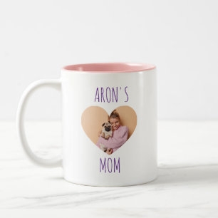 2 Couleurs Tasse personnalisée pour maman de chien avec photo