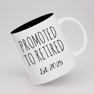 2 Couleurs Tasse personnalisée pour retraités Cadeau pour col
