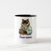 Tasse personnalisée pour vétérinaire de chat Ragdo