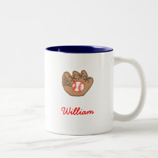 2 Couleurs Tasse personnalisée sur le thème du baseball