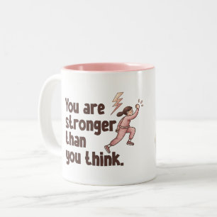 2 Couleurs Tasse personnalisée Vous êtes plus fort que vous n