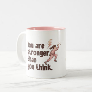 2 Couleurs Tasse personnalisée Vous êtes plus fort que vous n