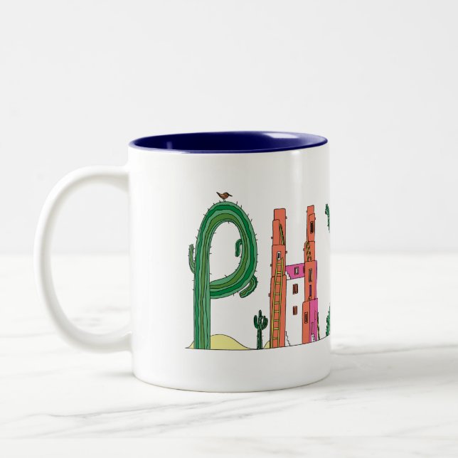 2 Couleurs Tasse | PHOENIX, AZ (PHX) (Gauche)