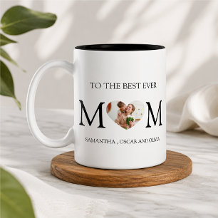 2 Couleurs Tasse Photo Cœur pour la Meilleure Maman – Personn