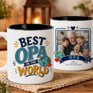 2 Couleurs Tasse Photo Meilleur Opa du Monde
