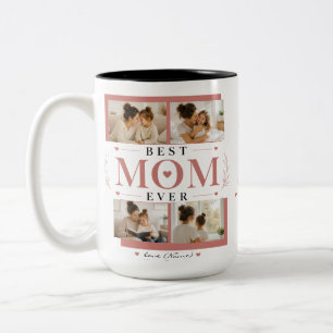 2 Couleurs Tasse Photo Meilleure Maman du Monde Personnalisée