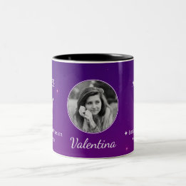 2 Couleurs Tasse photo personnalisée avec symbole du zodiaque