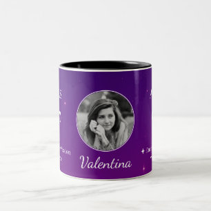 2 Couleurs Tasse photo personnalisée avec symbole du zodiaque