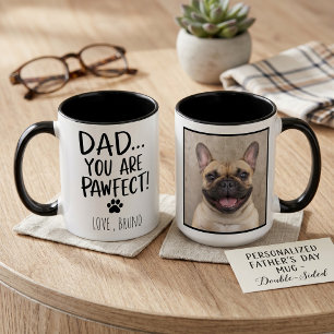 2 Couleurs Tasse photo personnalisée pour papa de chien Cad