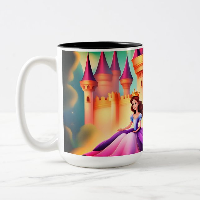 2 Couleurs tasse photo princesse, (Gauche)