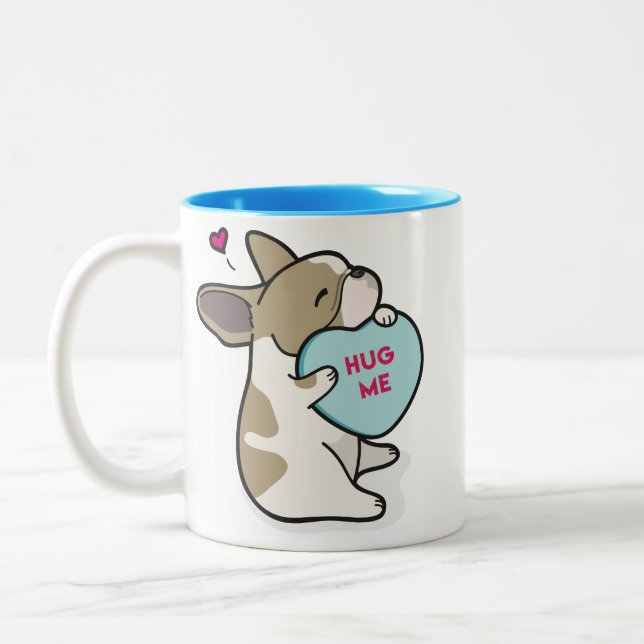 2 Couleurs Tasse pie de Bouledogue-Faon du 2015-French de (Gauche)