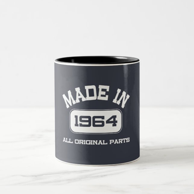 2 Couleurs Tasse Pièces Originales Fabriquées en 1964 (Centre)
