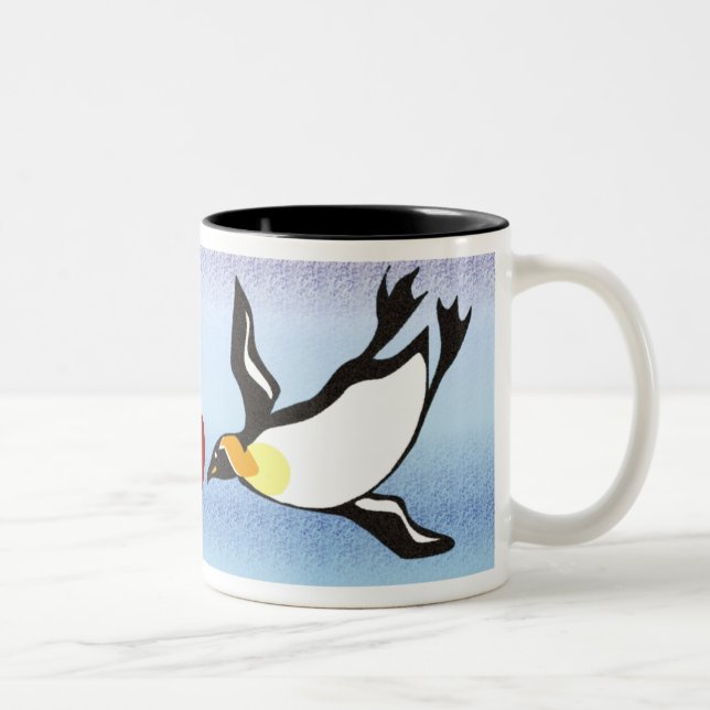 2 Couleurs Tasse - pingouins (Droit)