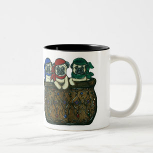 2 Couleurs Tasse Pirate Pug