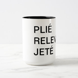 2 Couleurs Tasse Plié, Relevé, Jeté de ballet