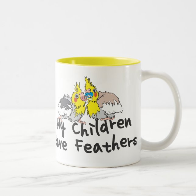 2 Couleurs Tasse plumeuse d'enfants (Droit)