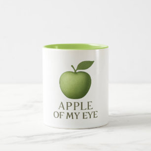 2 Couleurs Tasse - Pomme de mon oeil