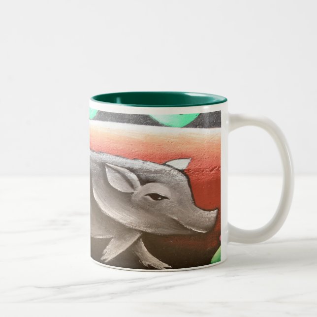 2 Couleurs Tasse porcine (Droit)